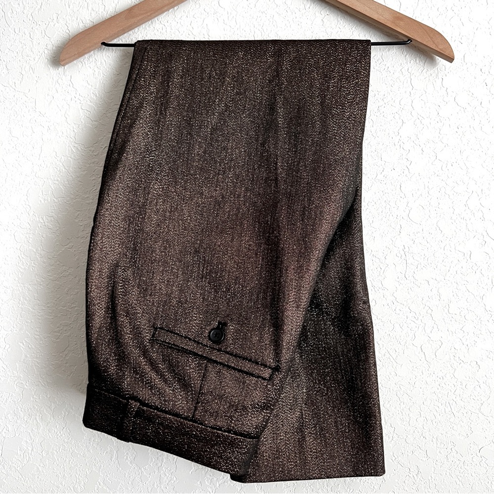 Banana Republic Avery Trousers Dress Pants Ankle Length Black Bronze Shi… - Picture 4 of 9